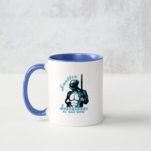 Smutten Sensashuns blue logo mug