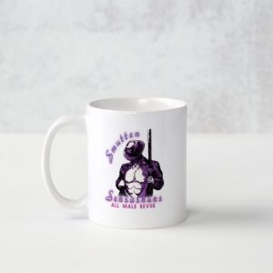 Smutten Sensashuns purple logo mug