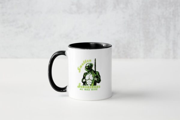 Smutten Sensashuns green logo mug - Image 2